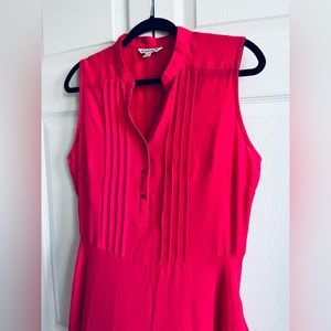 Nanette Lepore Monticello Rose Pink Dress Size 8 Waist Tie Sleeveless with Slip